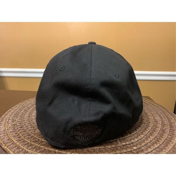 Harley Davidson New Era 59Fifty Fitted Baseball Cap Hat Tonal Skull 7-5/8 XL - Picture 3 of 7